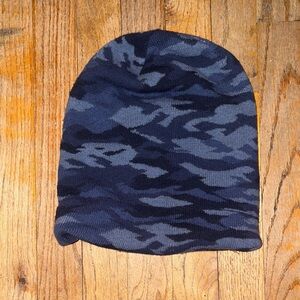 Blue Camouflage slouchy Beanie